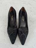 Pony hair kitten heels