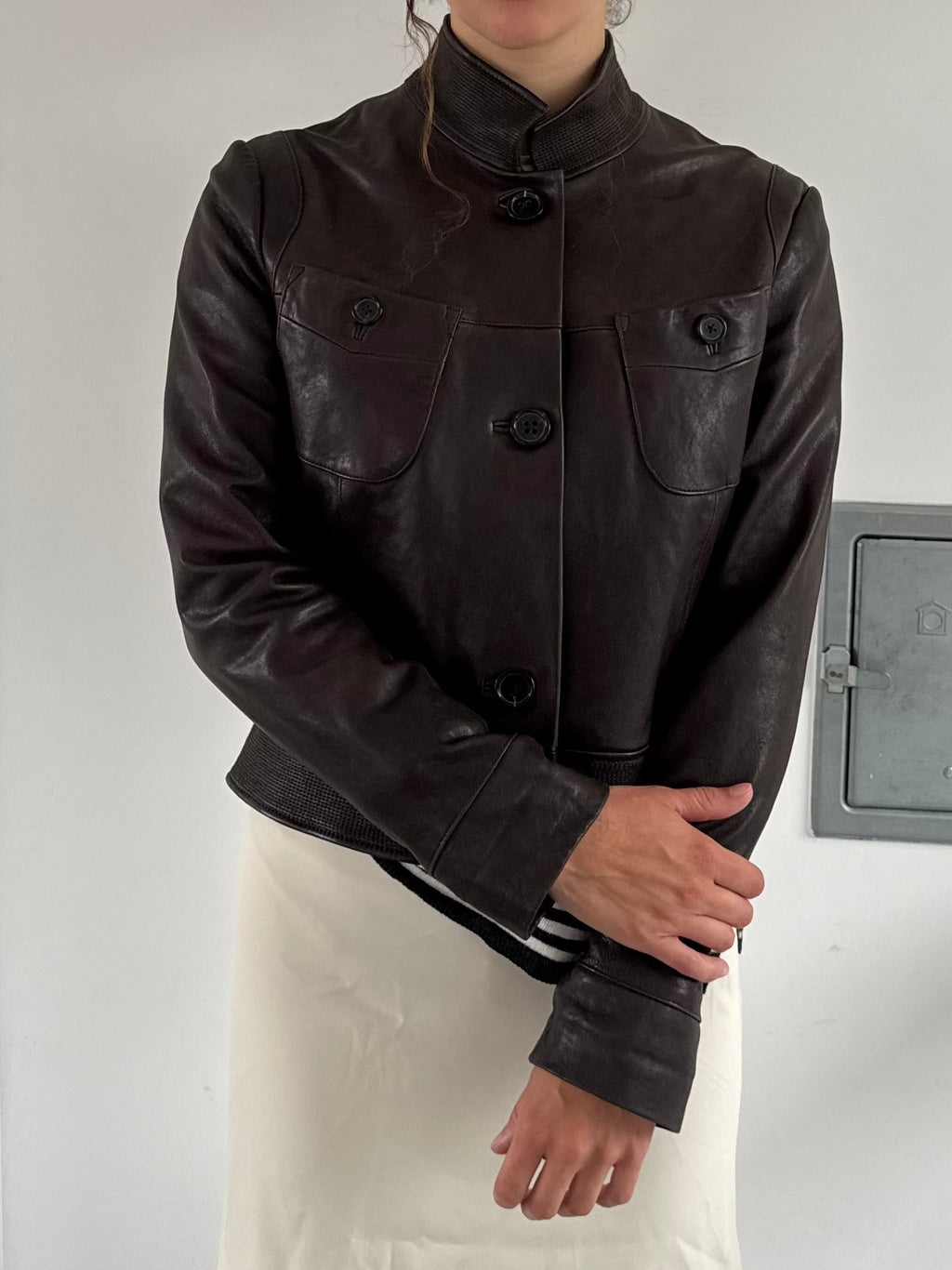 Dark Brown leather jacket