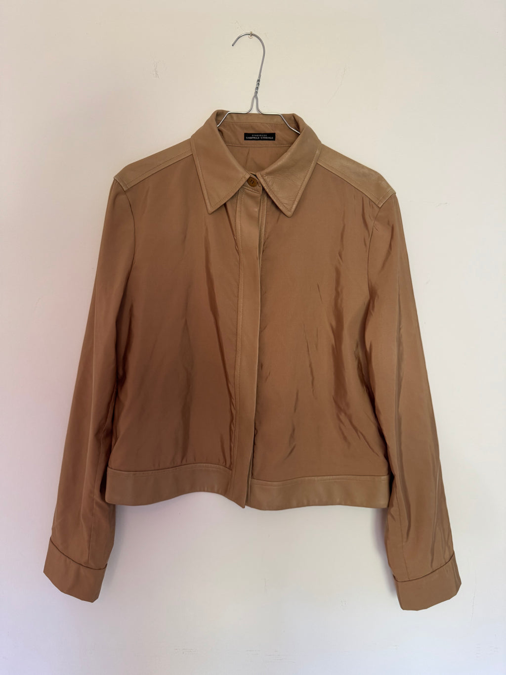 Nylon/Nappa leather jacket