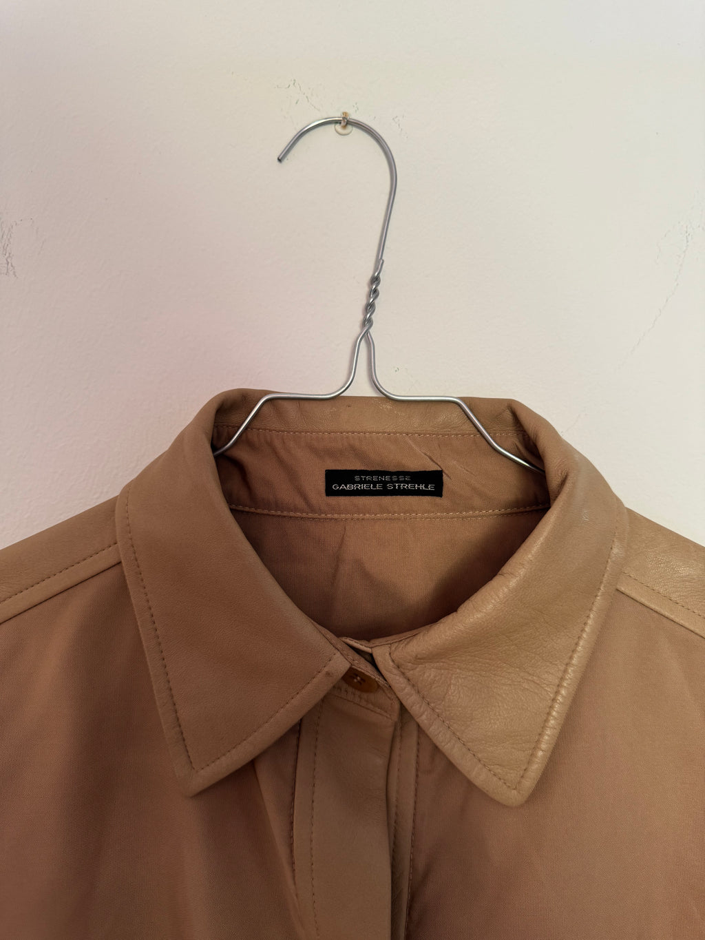 Nylon/Nappa leather jacket