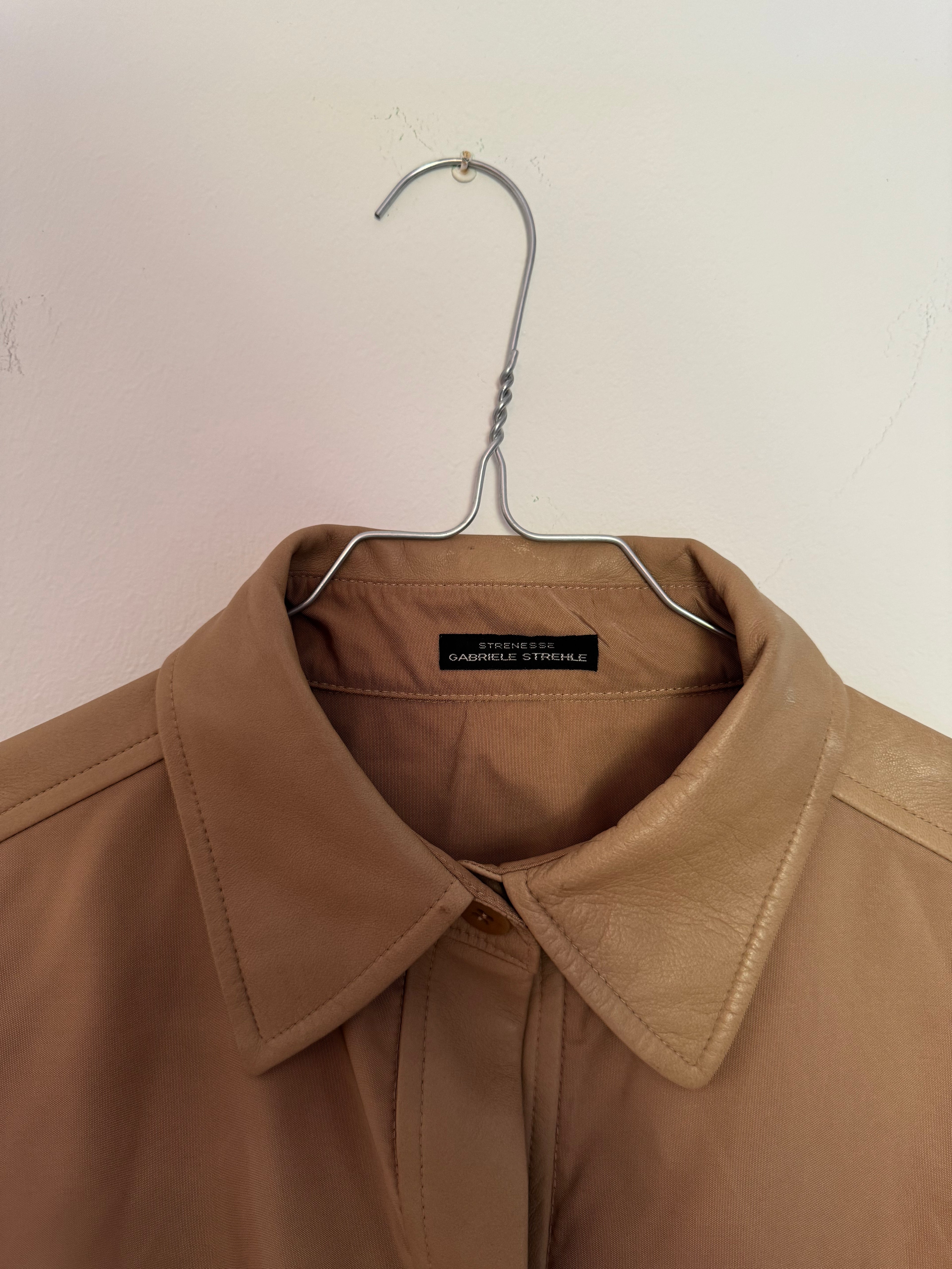 Nylon/Nappa leather jacket